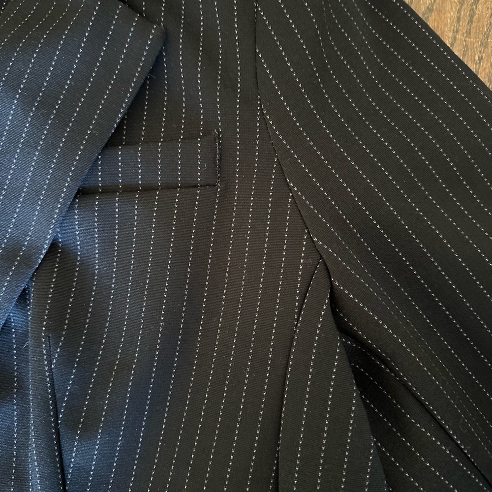 Calvin Klein Women’s Pinstripe Blazer One Button Tailored Office Jacket Sz XL - Picture 7 of 11